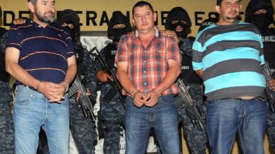 Los hermanos Luis Alonso, Miguel Arnulfo y José Inocente Valle Valle fueron presentados por las autoridades de Honduras el domingo 5 de octubre en Tegucigalpa.