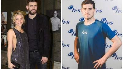 Shakira y Gerard Piqué; el portero Iker Casillas