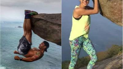 Desde ángulos sumamente estratégicos hasta novios convertidos en fotógrafos, las imágenes divulgadas en redes sociales ocultan un detrás de cámaras que a veces va a los extremos. La imagen de este acróbata se viralizó en pocos días, pero la roca en que se sostiene esta apenas a un metro del suelo.