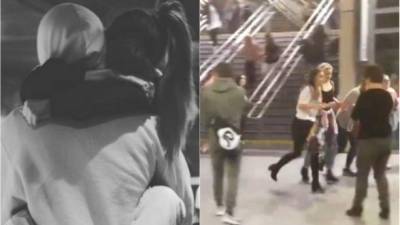 Ariana fue recibida en el aeropuerto por su novio, el rapero Mac Miller.