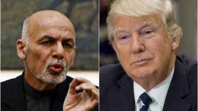 El presidente afgano, Ashraf Gani y el presidente de Estados Unidos, Donald Trump.