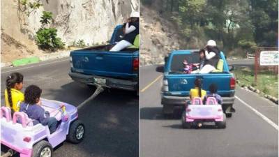 La imagen fue captada en carrera del occidente del país.