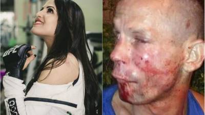 Polyana Viana se defendió del ladrón que la atacó y lo entregó a la policía.