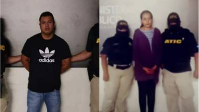 José Manuel Valladares Rosa y Claudia Marisela Matute Colindres fueron detenidos este viernes en allanamientos en Tegucigalpa.