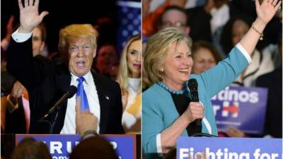 Clinton y Hillary se perfilan como los dos candidatos a la presidencia de EUA. Foto: EFE