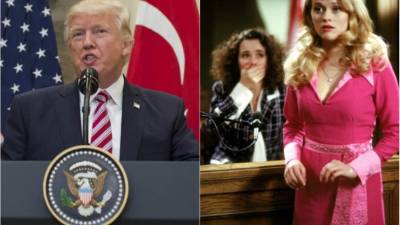 El discurso de Trump ante un grupo de graduandos fue muy similar al del personaje de Reese Whiterspoon en Legalmente Rubia.