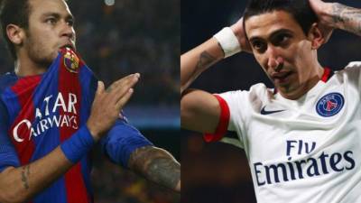 Neymar fue la figura ante el cuadro parisino en donde milita Di María.