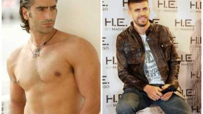 El cantante mexicano Alejandro Fernández y el jugador español Gerard Piqué, pareja de Shakira.