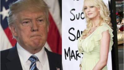 El presidente de Estados Unidos, Donald Trump y la actriz porno Stormy Daniels.