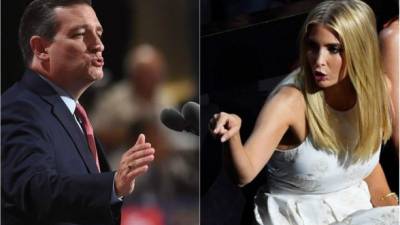 Ivanka Trump perdió su compostura tras el discurso de Ted Cruz en la convención republicana.