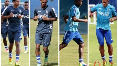 Los delanteros de la Selección de Honduras trabajan a diario para afinar su puntería previo al Mundial de Brasil.