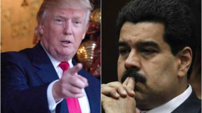 El presidente de Estados Unidos, Donald Trump y su homólogo venezolano Nicolás Maduro.