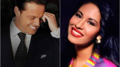 El cantante Luis Miguel y la fallecida Selena Quintanilla.