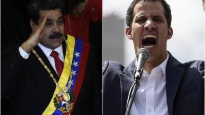 Los mandatarios venezolanos, Nicolás Maduro y Juan Guaidó. AFP