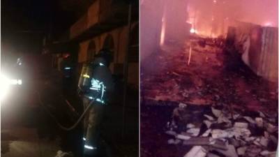 Momento en el que el Cuerpo de Bomberos realizaban labores de enfriamiento.