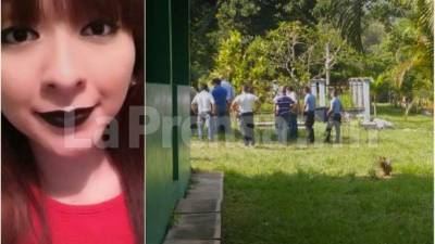 Equipos forenses del Ministerio Público en el cementerio de La Unión donde supuestamente fue sepultada la modelo Karina Yibeli.