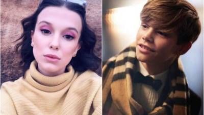 La actriz Millie Bobby Brown y el tenista Romeo Beckham.