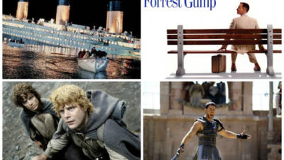 Titanic, Forrest Gump, El señor de los anillos y Gladiador, entre las películas ganadoras del Óscar que han triunfado en la taquilla mundial.