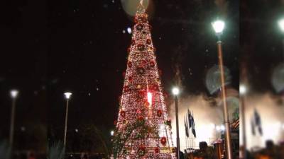 Con el encendido del árbol, los habitantes ya celebran la llegada de Navidad.