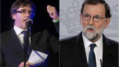 El presidente de Cataluña, Carles Puigdemont y el presidente del Gobierno de España, Mariano Rajoy.