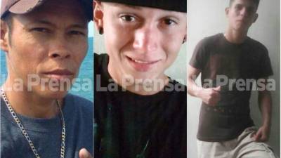 Wendy Joel Vargas (32), Jesman Samir Maldonado Cruz (20) y Óscar Figuero.
