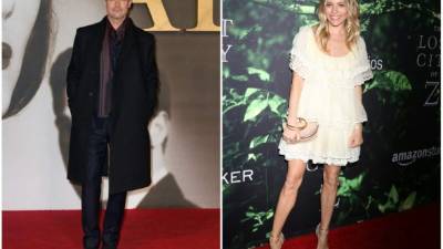 Los actores Brad Pitt y Sienna Miller