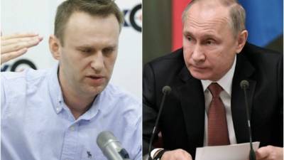 El activista y líder opositor ruso Alexéi Navaln y el presidente ruso, Vladimir Putin. EFE/Archivo