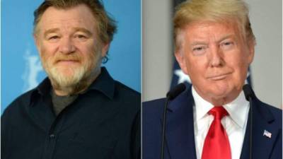 El actor Brendan Gleeson y el presidente de EEUU, Donald Trump. Fotos: AFP/Archivo