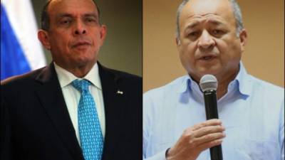El expresidente de Honduras Porfirio Lobo y el secretario de Seguridad, Julián Pacheco Tinoco.