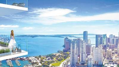 Los asiáticos realizaron 8% de las compras inmobiliarias en Florida en los 12 meses hasta marzo. Arriba, el proyecto Paramount.