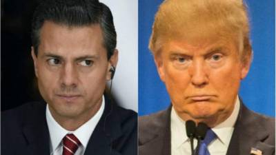 El presidente de México, Enrique Peña Nieto, y el mandatario de EEUU, Donald Trump.