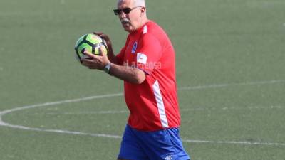 Manuel Keosseián en el entreno de este martes del Olimpia.