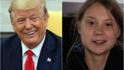 Donald Trump y Greta Thunberg.