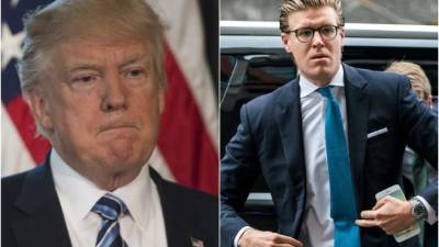 El presidente de EEUU, Donald Trump y el abogado Alex Van Der Zwaan. EFE