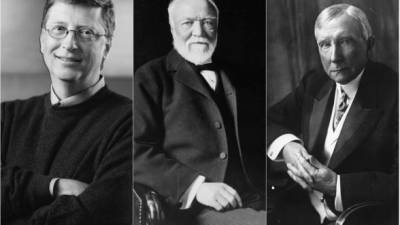 Bill Gates, Andrew Carnegie y John D. Rockefeller han sido tres de los hombres más ricos y poderosos de la historia.