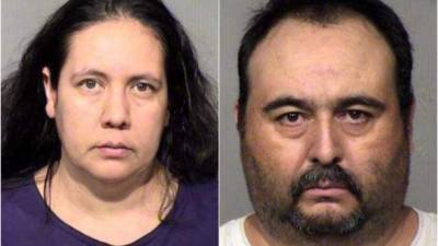 Los detenidos Brenda Acuña Agüero y Jorge Francisco Valenzuela. Foto: Policía de Phoenix