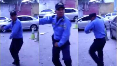 El baile del policía se está volviendo viral en redes sociales.