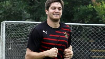 Christian Gutiérrez, durante un entrenamiento del Real España la semana pasada. Foto Delmer Martínez