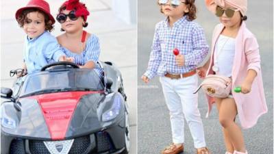 Los mellizos hondureños, Ariella y Alessandro.