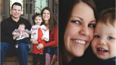 La familia Graves en fotos del recuerdo junto a sus dos hijos.