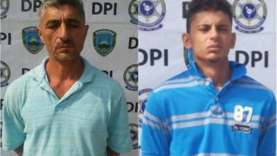 Los detenidos José Marvin Amaya Rosales (49) y Brayan Ariel Espino Cerrato (23).