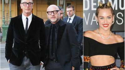Stefano Gabbana y Domenico Dolce. La cantante Miley Cyrus