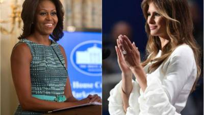 Melania Trump sustituirá a Michelle Obama como la primera dama de EUA.