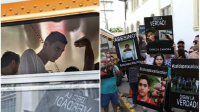 Carlos Zamora a su llegada a los juzgados de Tegucigalpa.