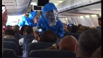 Hombre causa pánico en vuelo diciendo que tenía ébola.