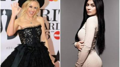 Las celebridades Kylie Minogue y Kylie Jenner