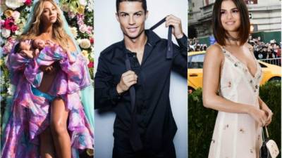 La cantante Beyoncé, el futbolista Cristiano Ronaldo y la artista Selena Gómez se repartieron las diez fotos con mayor número de 'me gusta' señalados por los usuarios de la red social Instagram durante lo que va de 2017, informó hoy ese plataforma de internet.