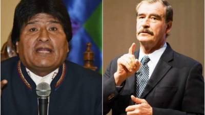 El presidente de Bolivia, Evo Morales y el exmandatario mexicano Vicente Fox.