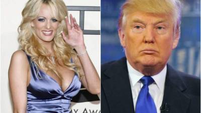 La actriz de cine para adultos Stormy Daniels y el presidente de EEUU, Donald Trump. Foto: EFE/Archivo.