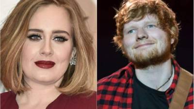Adele y Ed Sheeran.